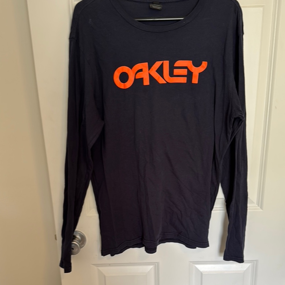 Oakley Blue and Orange Long Sleeve Tee